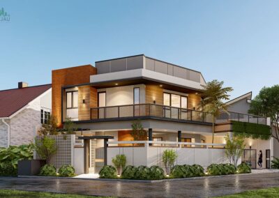 Renovasi Rumah Menjadi 2 Lantai Konsep Kontemporer di Bogor