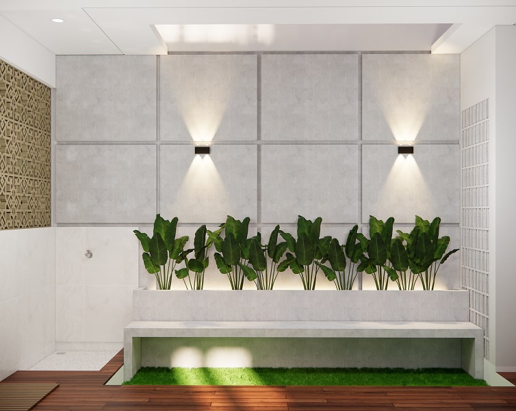 taman dalam rumah minimalis tropis 
