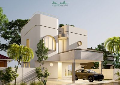 Desain Rumah Konsep Art Deco Modern di Tangerang, Bpk. SL