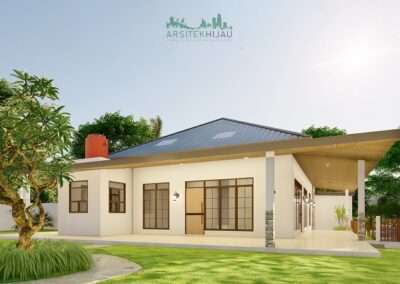 Desain Rumah Konsep Tropis di Bekasi, Ibu AN