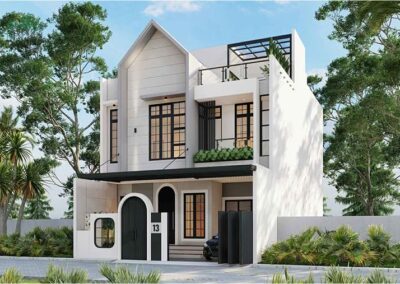 Desain Rumah Konsep American Classic di Bekasi, Bpk. BA