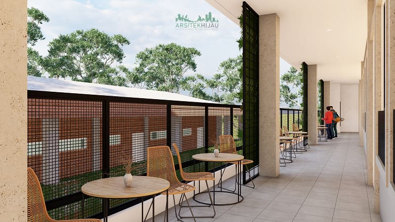 desain asrama modern