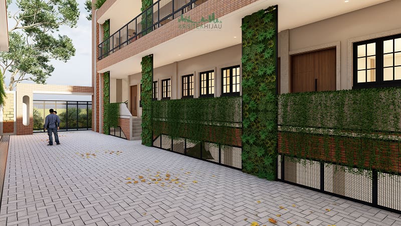 desain asrama modern