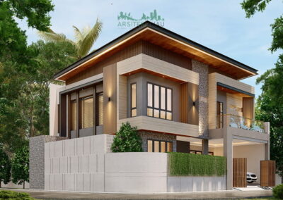 Desain Rumah Modern Tropis di Tangerang – Bpk. J