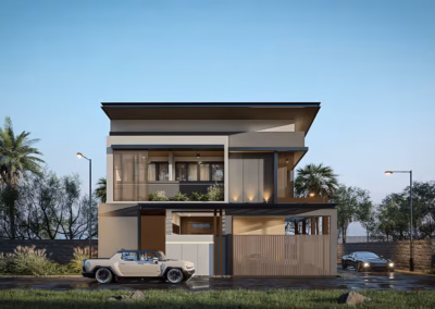 Desain Rumah Kontemporer Tropis Tangerang