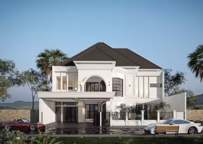 desain rumah modern classic di jakarta timur