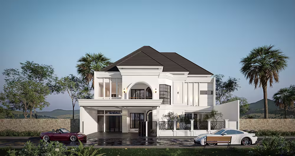desain rumah modern classic di jakarta timur