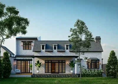 Desain Rumah Classic Modern Ibu DW di Depok