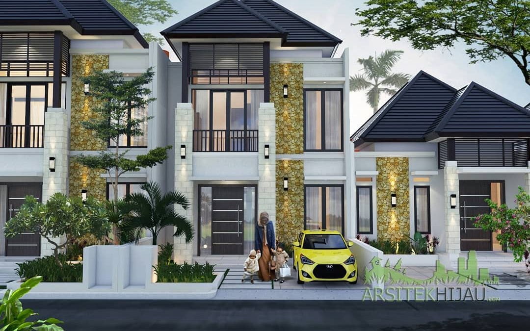 Desain Rumah 1 2 Lantai Bali Tropical Residence Bintaro