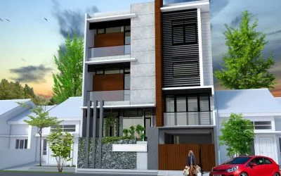 Desain Rumah 3 Lantai Bpk. Rukban Karawang