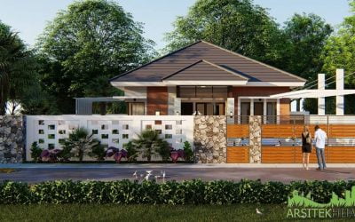 Desain Rumah Tropis 1 Lantai Bpk. Yusuf Karawang