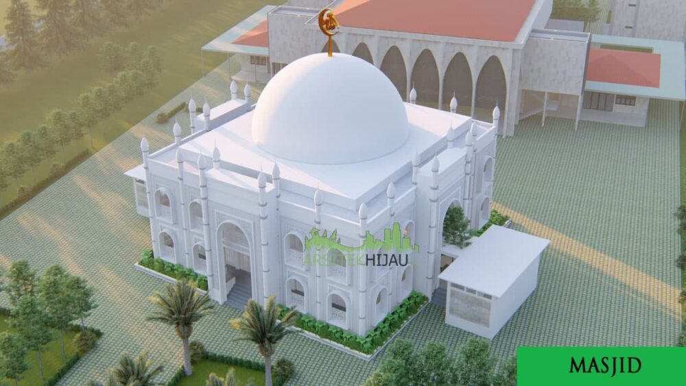 desain masjid 2 lantai